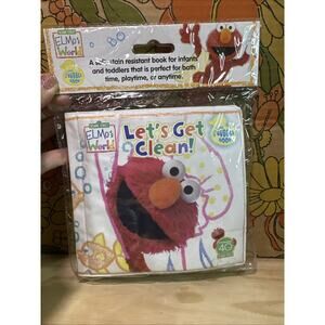 HTF Sesame Street on Safari Elmo’s World Let’s Get Clean Bath Time Bubble Book